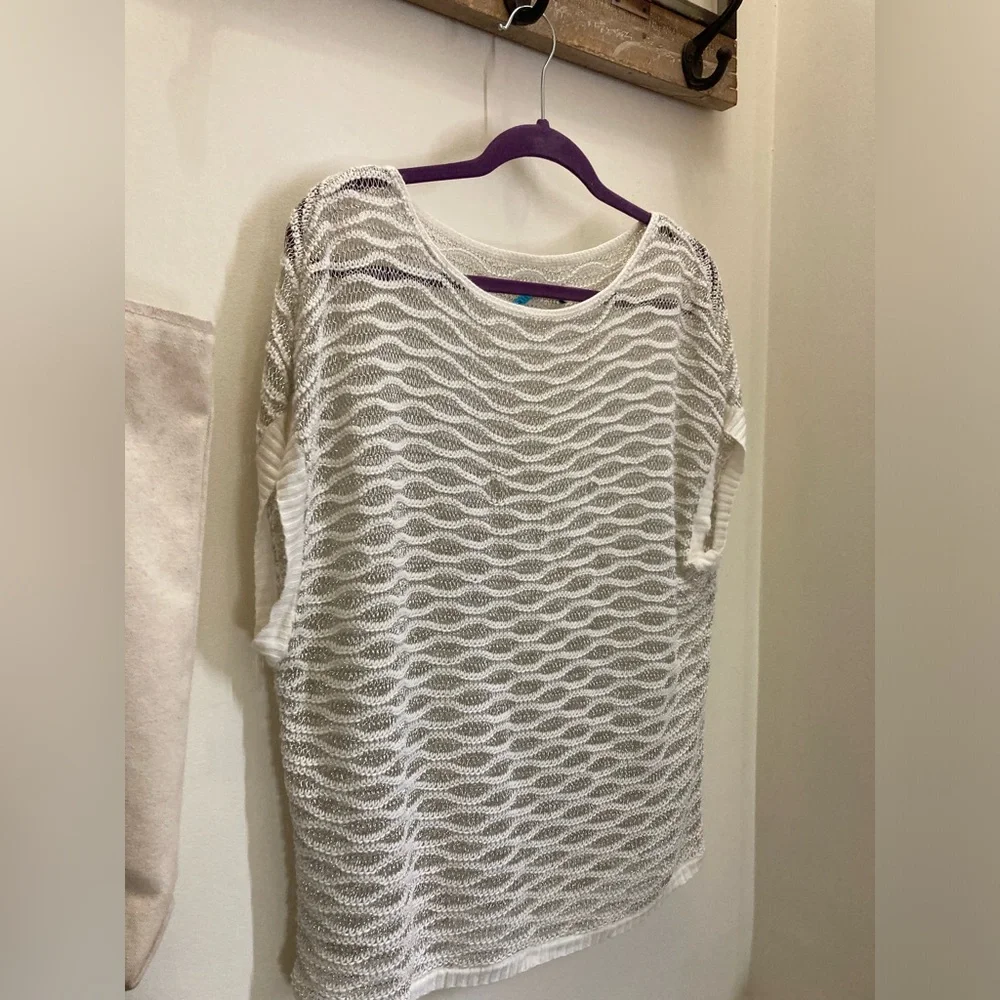 ALICE + OLIVIA Striped Scoop Neck Knit Sweater - Picture 3 of 6